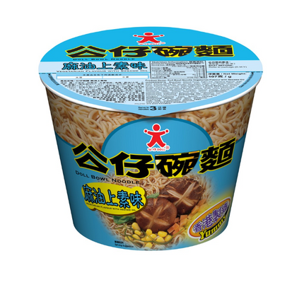 DOLL Vegetable Bowl Noodle【公仔】麻油上素碗麵 107g