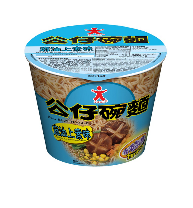 DOLL Vegetable Bowl Noodle【公仔】麻油上素碗麵 107g