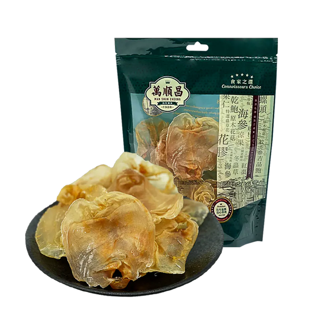 MSC Indonesian Wild Redlip Croaker Fish Maw 150g【萬順昌】印尼野生馬友赤嘴膠 150克