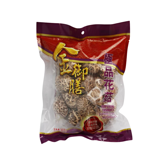 IMPERIAL BANQUET Supreme Dried Mushroom【金御膳】極品花菇 300g