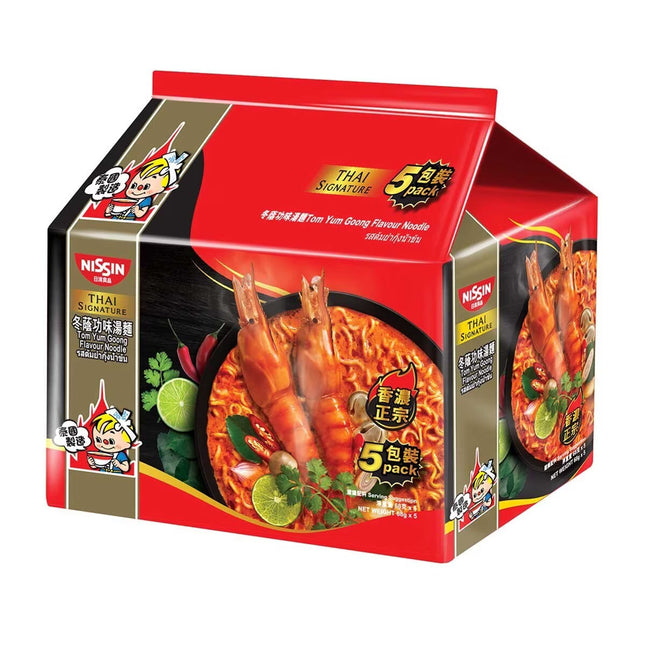 NISSAN Thai Signature Tom Yum Goong Noodle 5's【日清】泰式冬蔭功味湯麵五包裝 5X68G