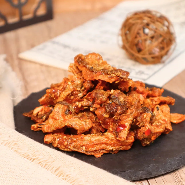 TSUI HEUNG Sweet Crispy Fish Skin 80g【趣香蝦子花生1949】爆辣甜脆鱈魚皮 80g