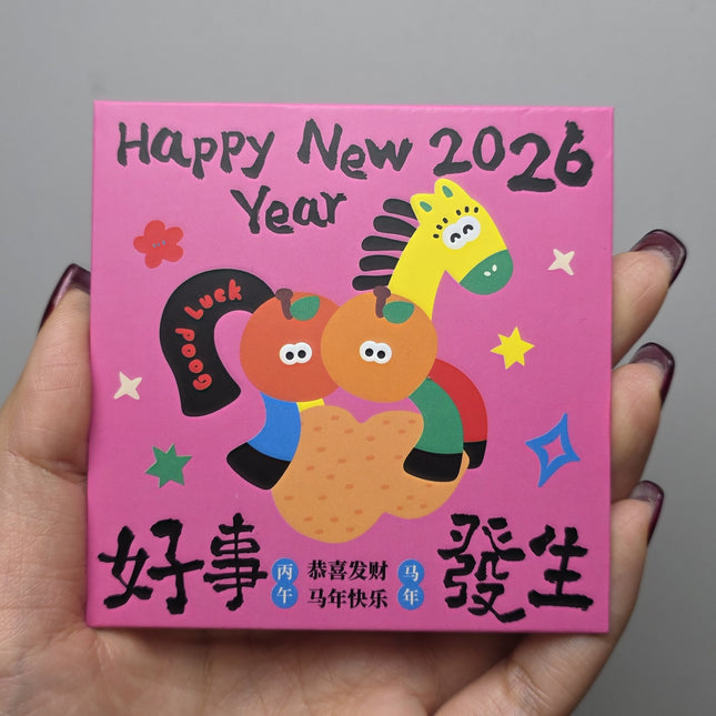 馬年利是封 (Happy New Year 2026) 方形 8.8 x 8.8cm (每套6款)