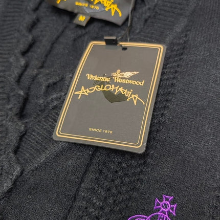 【Vivienne Westwood】 復古刺繡開胸外套 (出口廠貨) 🅰️ 黑色 Size: L