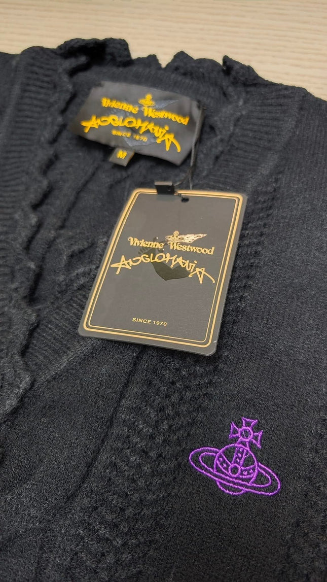 【Vivienne Westwood】 復古刺繡開胸外套 (出口廠貨) 🅰️ 黑色 Size: L