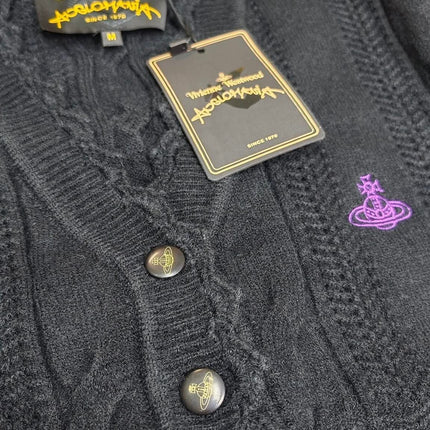 【Vivienne Westwood】 復古刺繡開胸外套 (出口廠貨) 🅰️ 黑色 Size: L