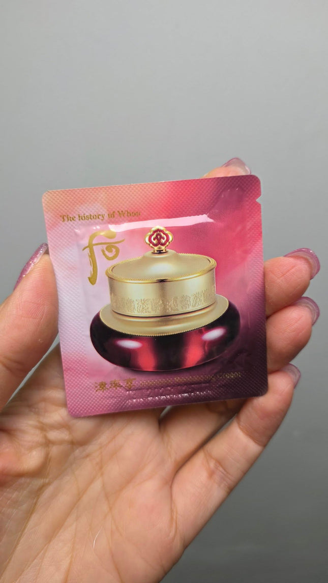 【WHOO 后】韓國專貴品牌 Whoo 律率享紅山蔘滋養面霜120片/袋