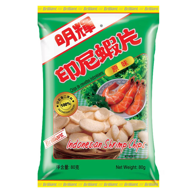 BRILLIANT Indonesian Shrimp Chips【明輝】印尼蝦片(原味) 80g